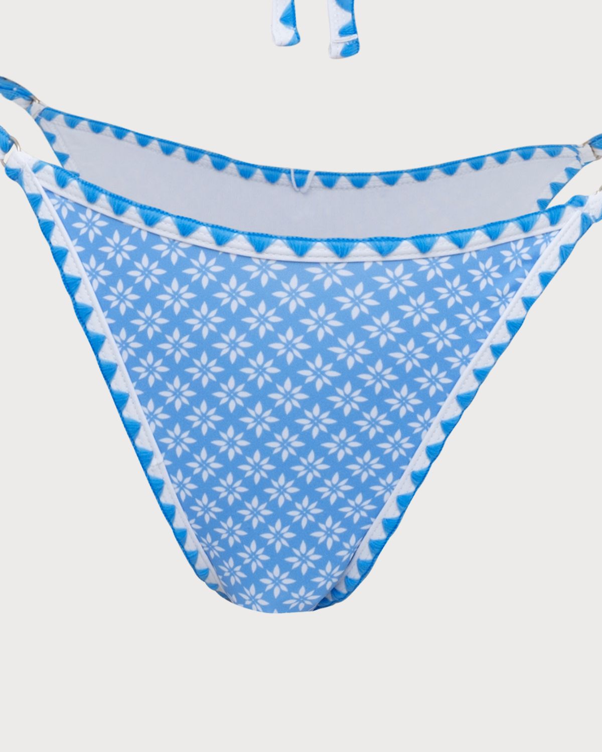Belltoile™ Mavi İşlemeli Dantel Vintage Bikini Seti
