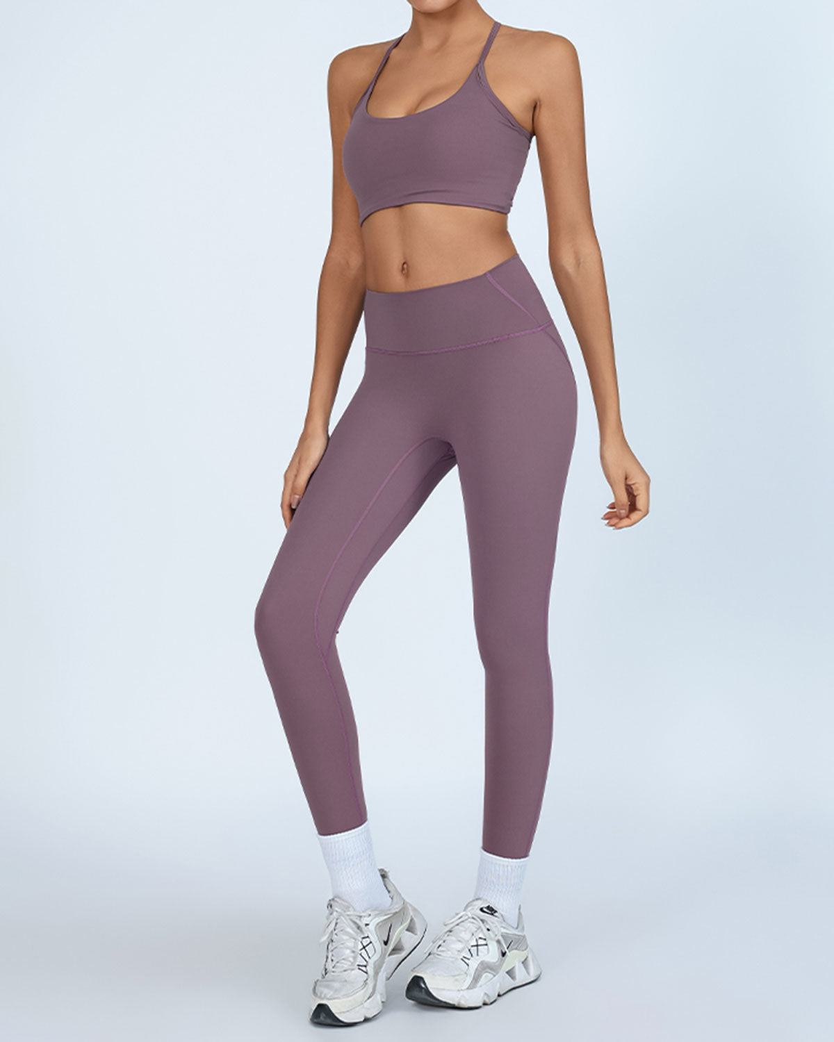 Belltoile™ Mor Yüksek Streç Yoga Taytı