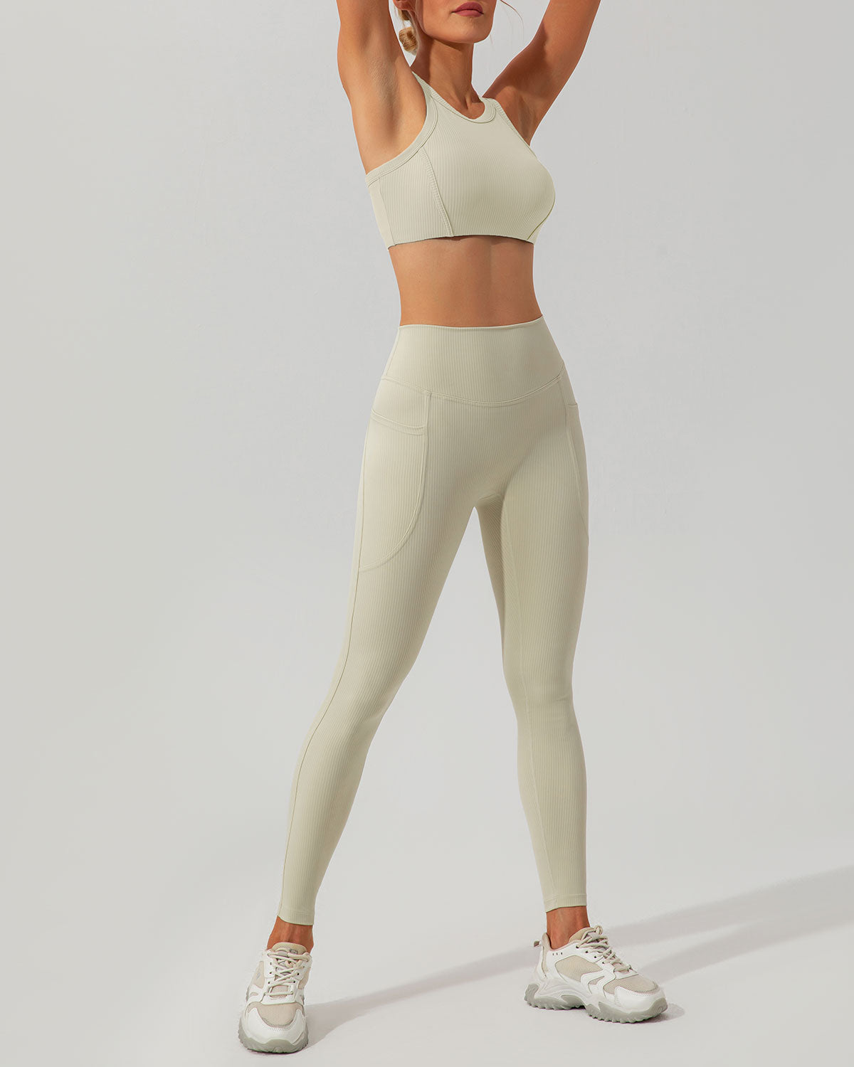 Belltoile™ Bej Çabuk Kuruyan Yüksek Bel Yoga Taytı