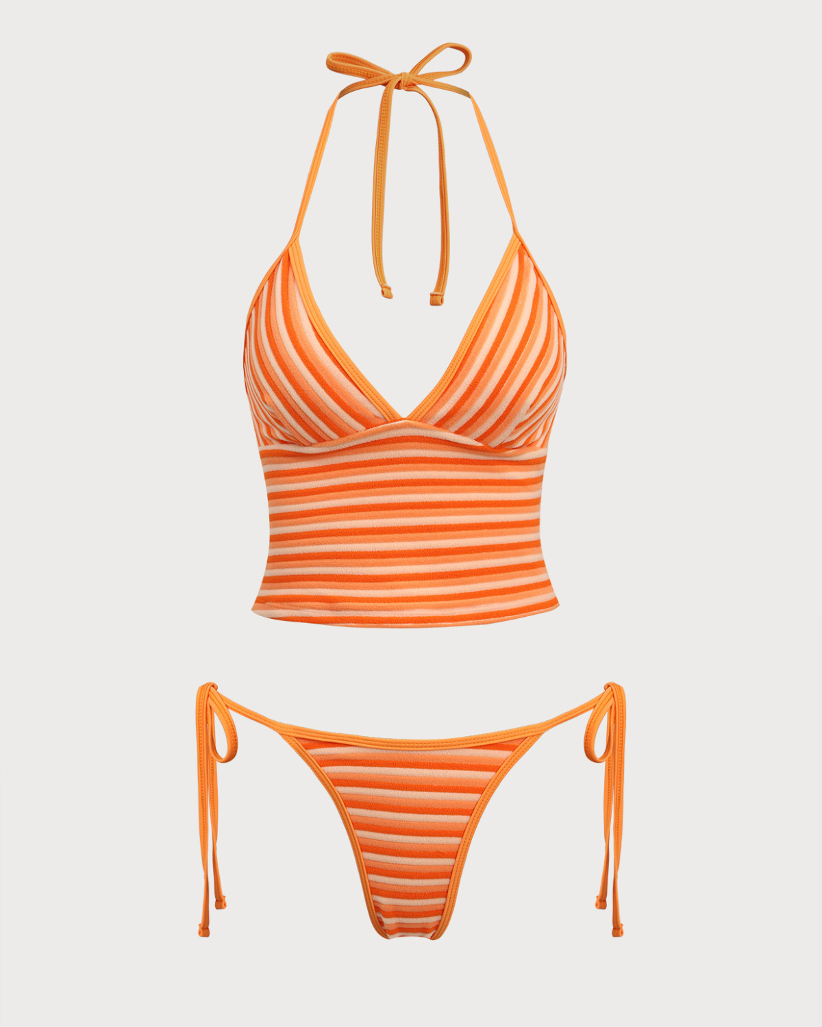 Belltoile™ Turuncu Çizgili Tankini Mayo