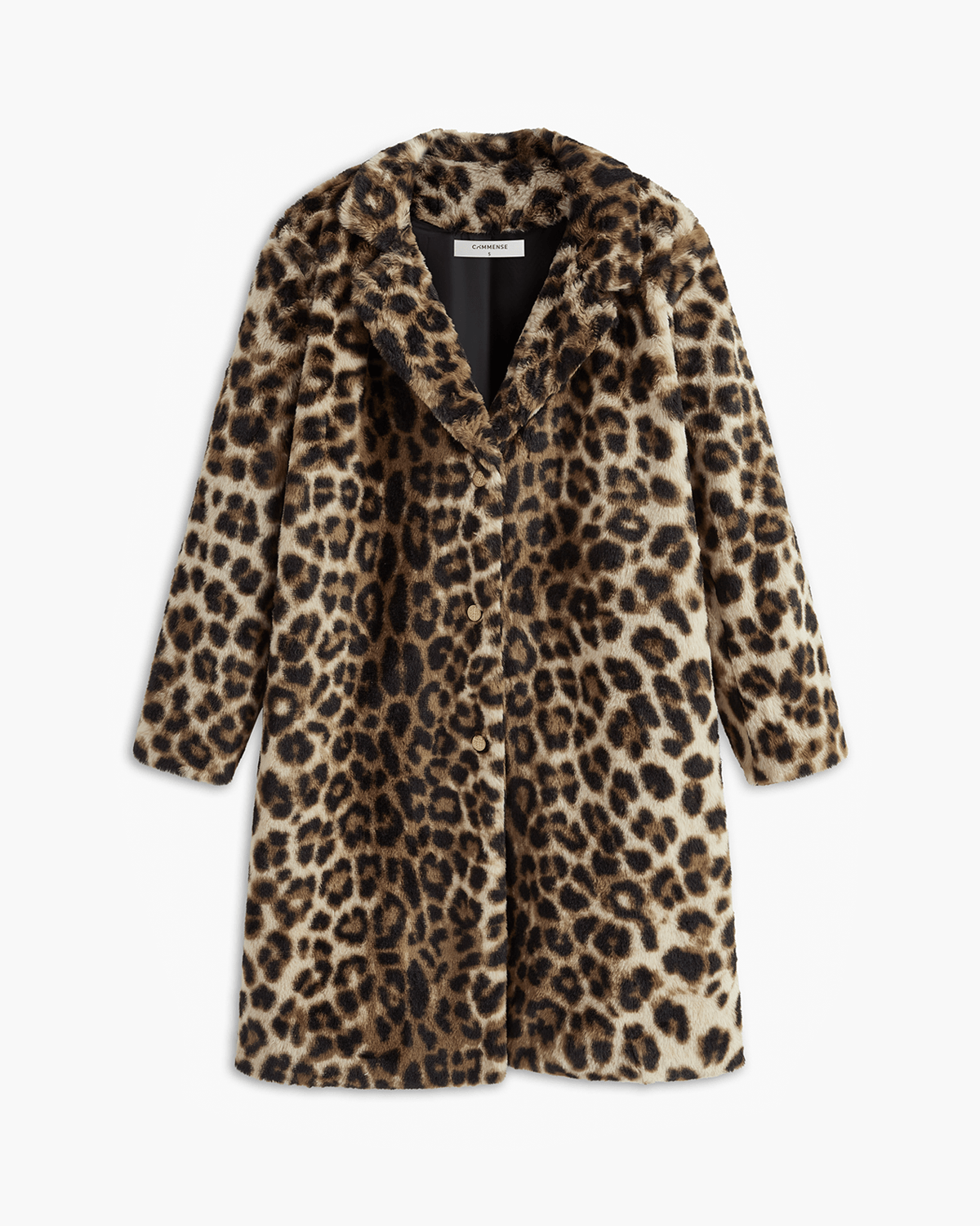Leopar Desenli Faux Kürk