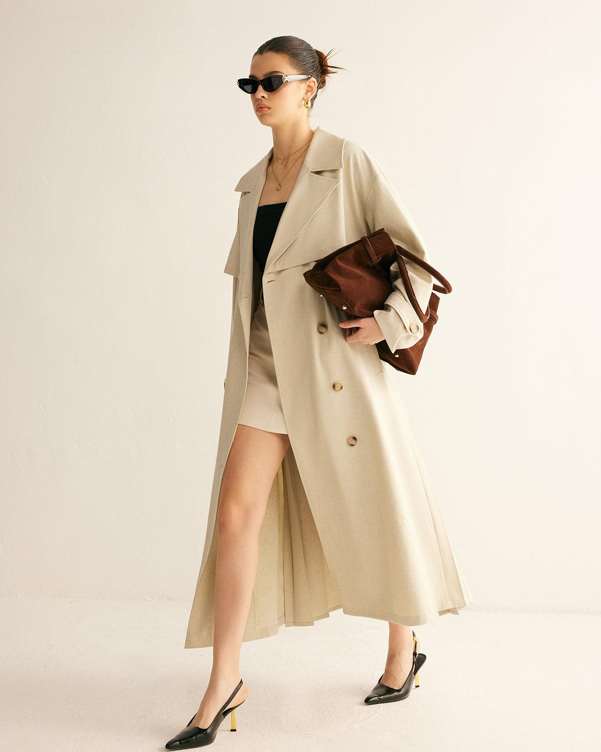 Elegance Pleated Trençkot