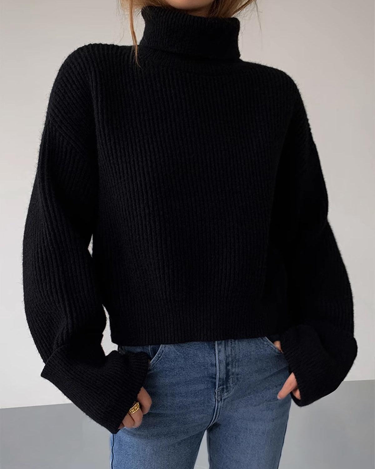 Stil Oversize Boğazlı Kazak