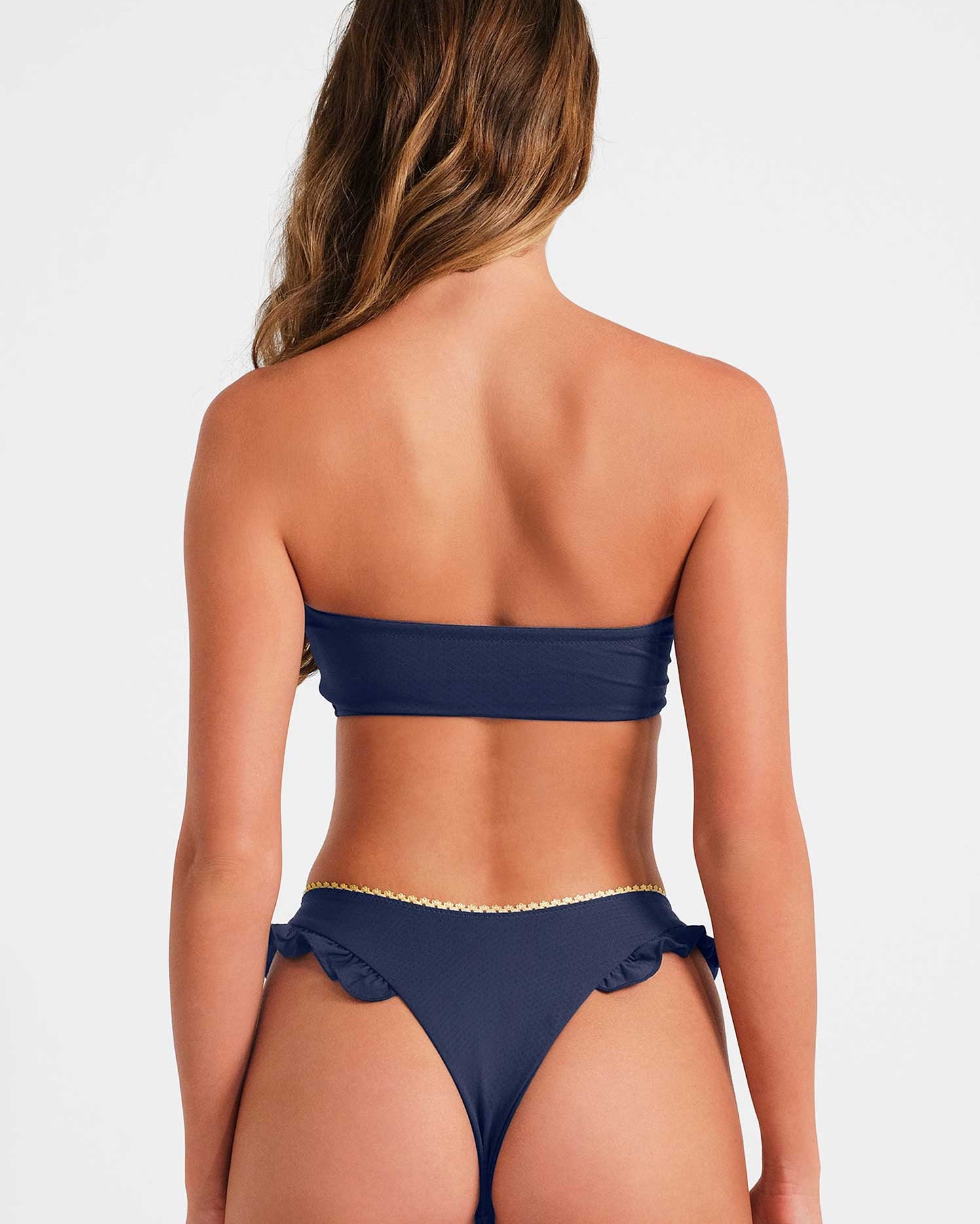 Belltoile™ Candice Fırfırlı Cesur Alt / Lacivert Noktalı