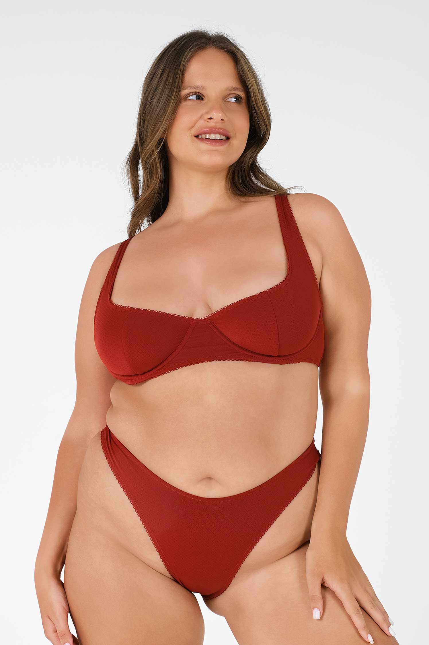Belltoile™ Elena Zarif Cesur Alt / Kiraz Şarabı Noktalı