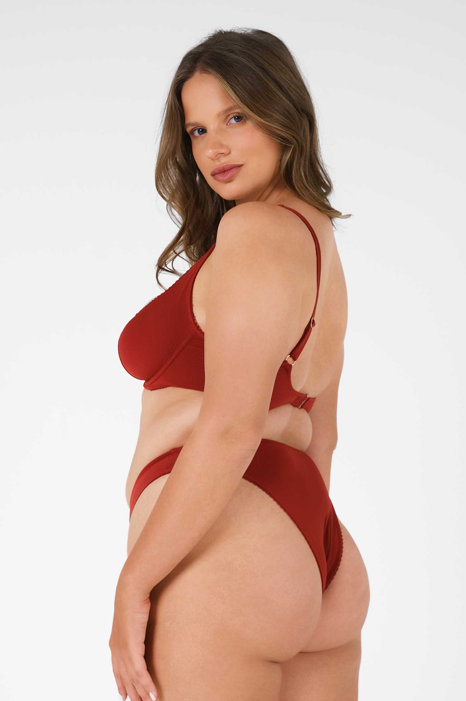 Belltoile™ Elena Zarif Cesur Alt / Kiraz Şarabı Noktalı