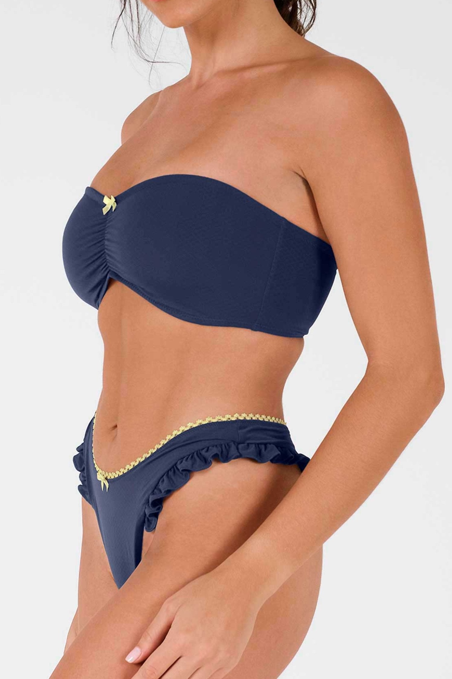 Belltoile™ Palmo Bantlı Üst / Lacivert Noktalı