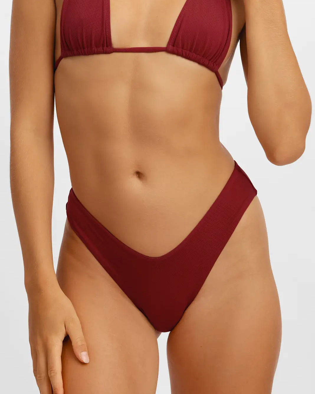 Belltoile™ Stassy Cesur Bikini Altı / Kiraz Şarabı Noktalı