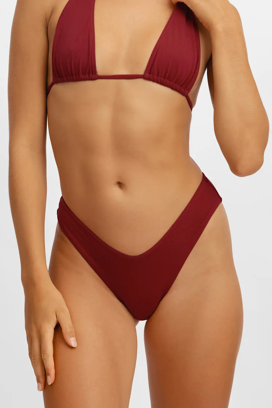 Belltoile™ Stassy Cesur Bikini Altı / Kiraz Şarabı Noktalı