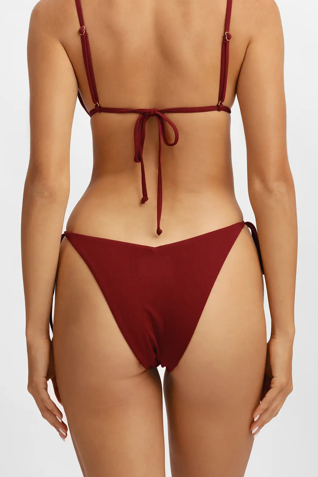 Belltoile™ Kelly Yan Bağlamalı Cesur Alt / Kiraz Şarabı Noktalı