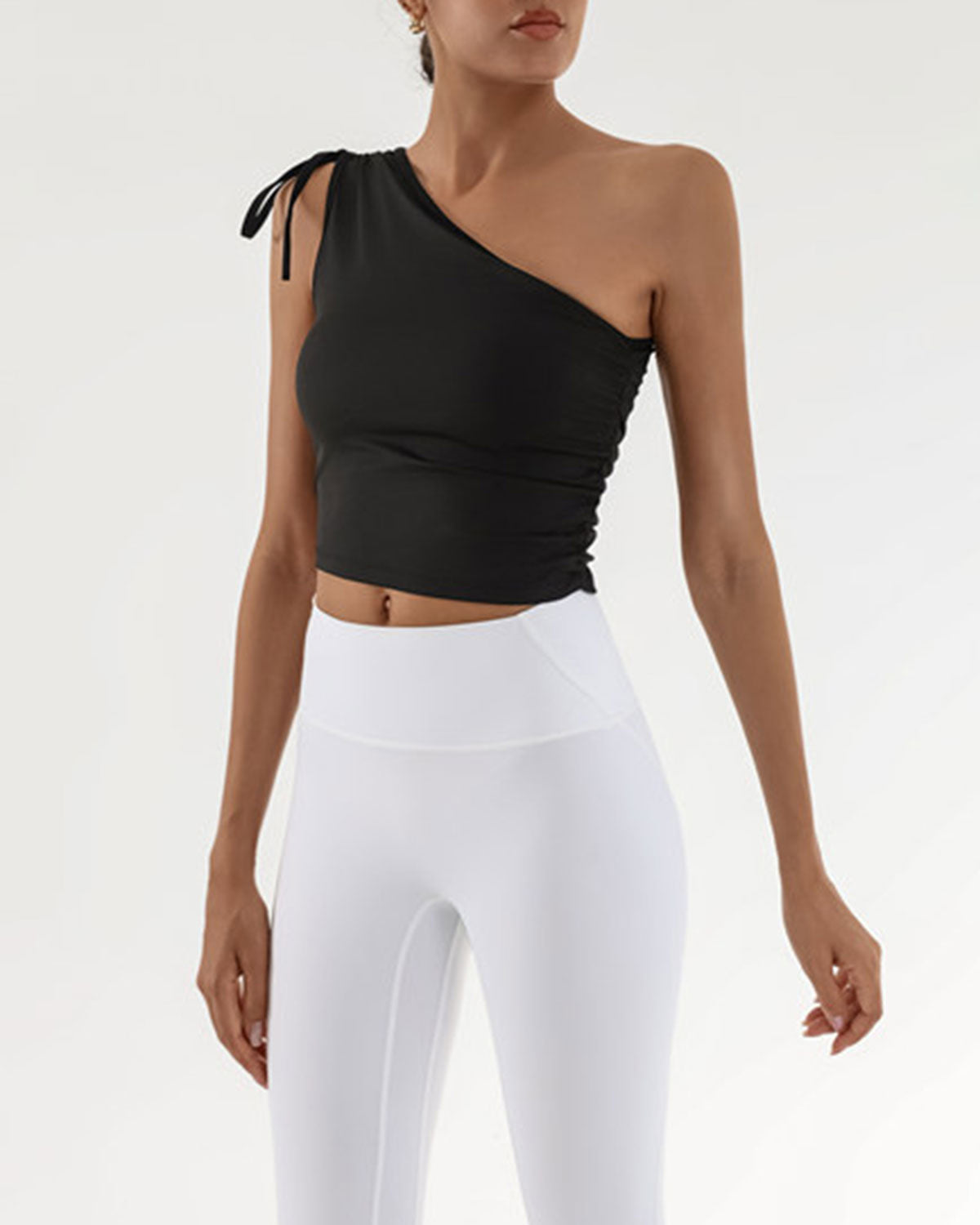 Belltoile™ Siyah Tek Omuz Yoga Atlet