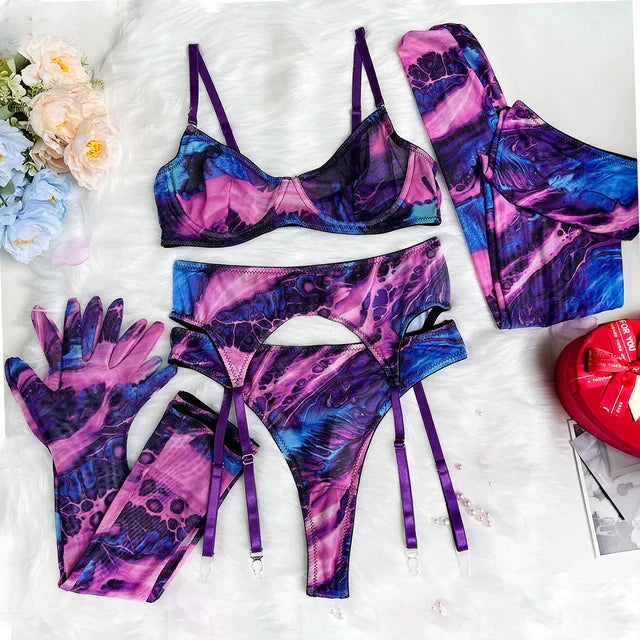 Belltoile™ Serena 5 Parça Tie-Dye İç Giyim Takımı