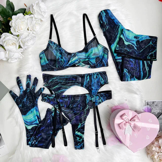 Belltoile™ Serena 5 Parça Tie-Dye İç Giyim Takımı