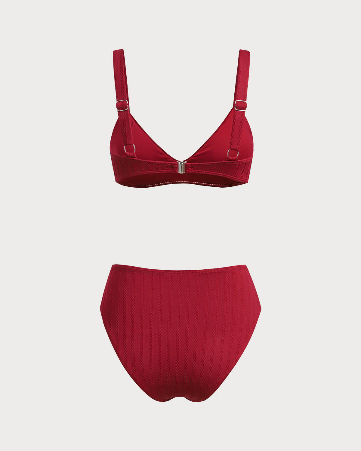Belltoile™ Kırmızı Kare Yaka O-Ring Bikini Seti