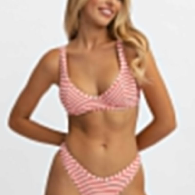 Belltoile™ Giselle Destekli Bikini Üstü / Kırmızı Jakarlı