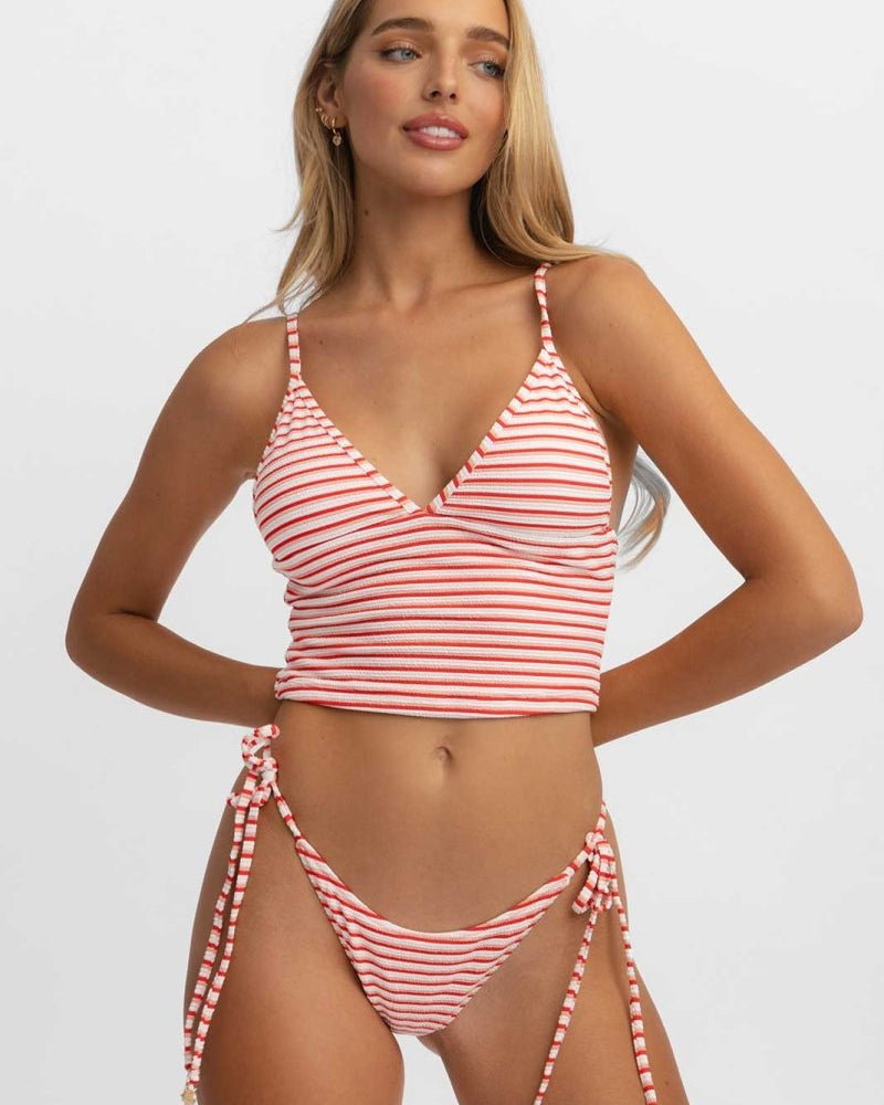 Belltoile™ Holly Tankini Üst / Kırmızı Jakarlı