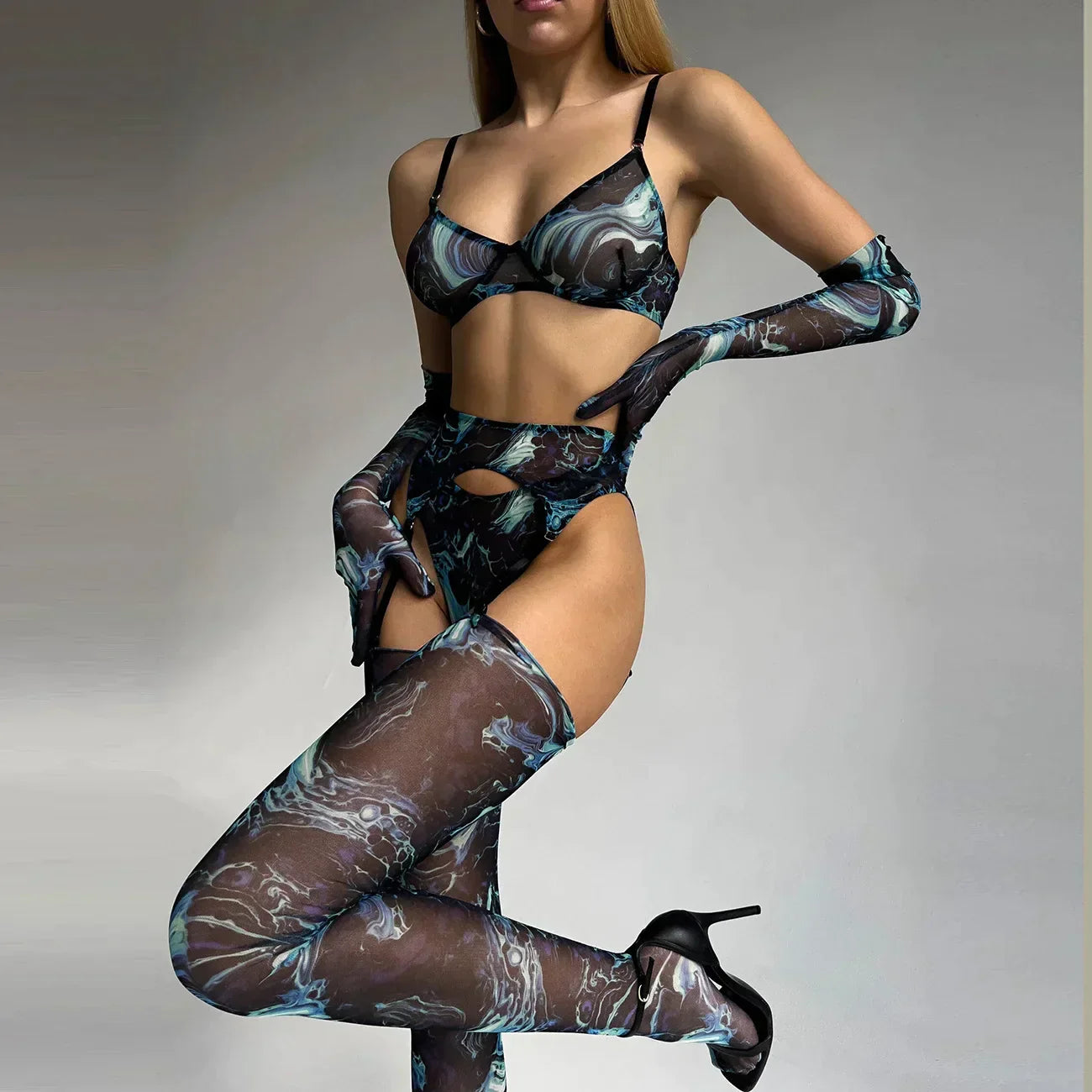 Belltoile™ Serena 5 Parça Tie-Dye İç Giyim Takımı
