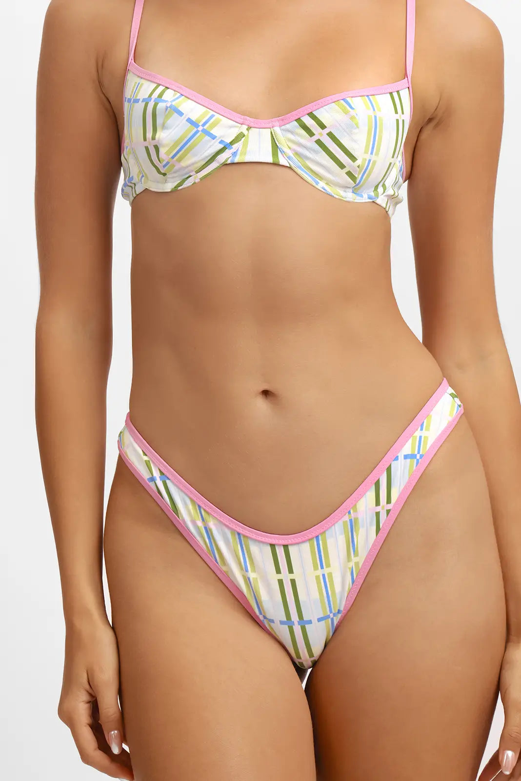 Belltoile™ Fiona Yüksek Bel Cesur Alt / Sorbet Çizgili Rib