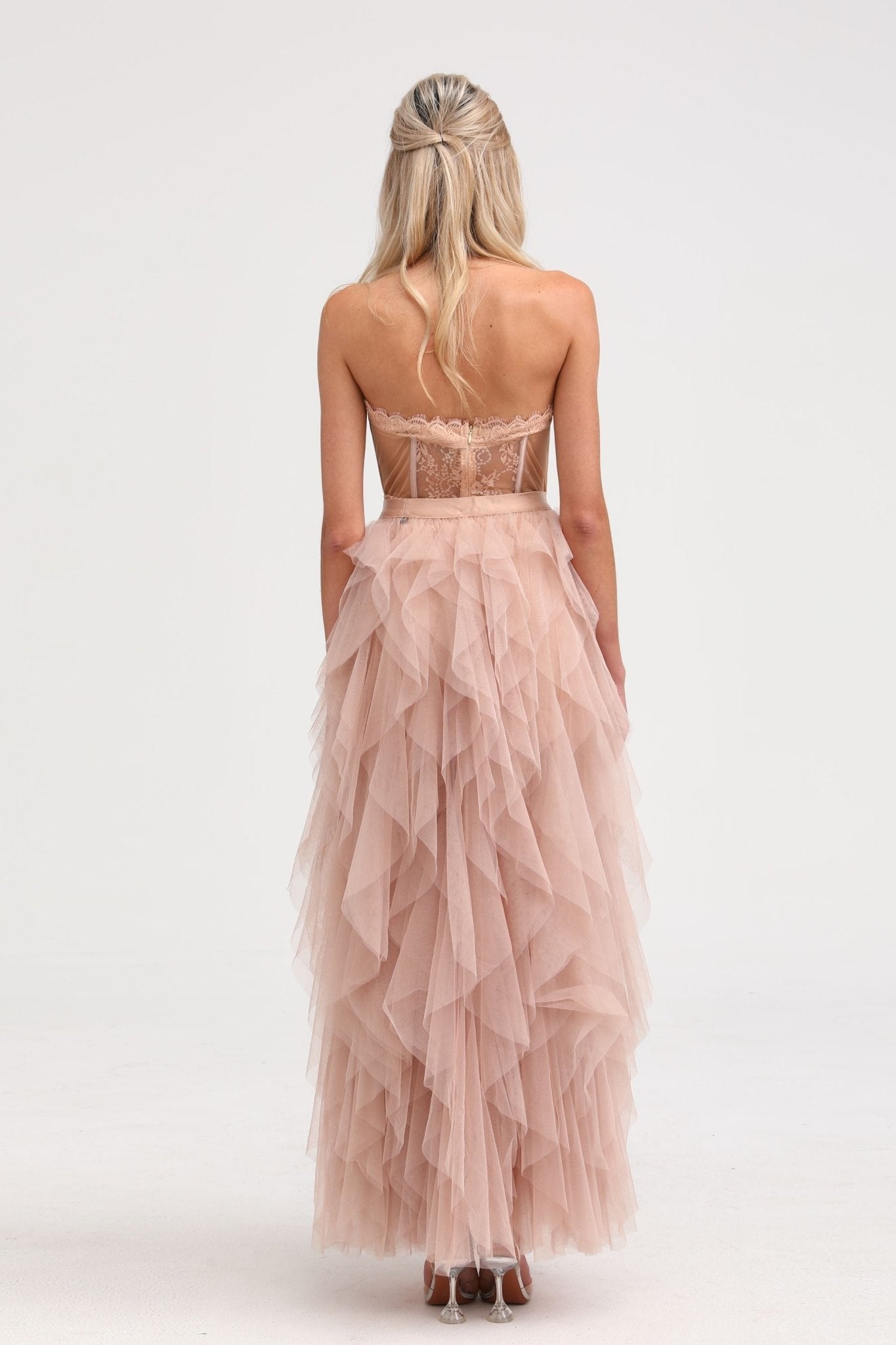 Belltoile™ Eilís Pembe Büstiyer File Maxi Elbise