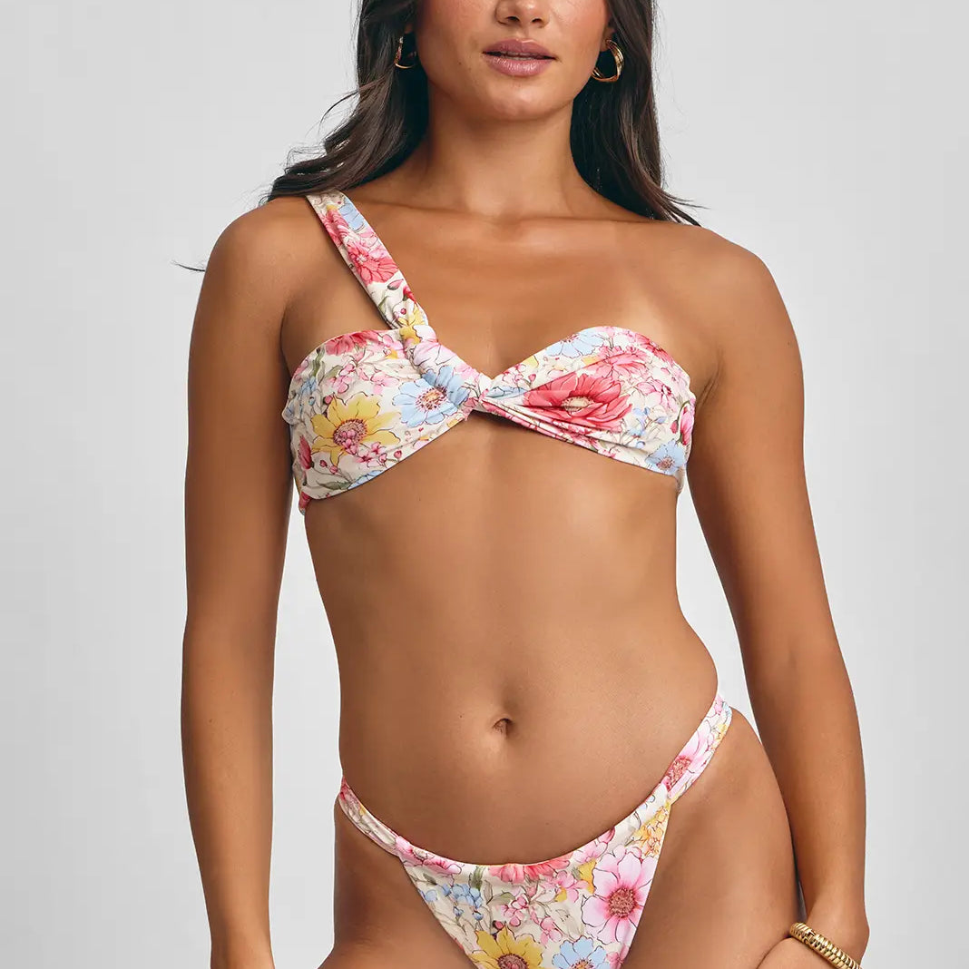 Belltoile™ Giana Asimetrik Bikini Üstü / Floral Rush (Son İndirim)