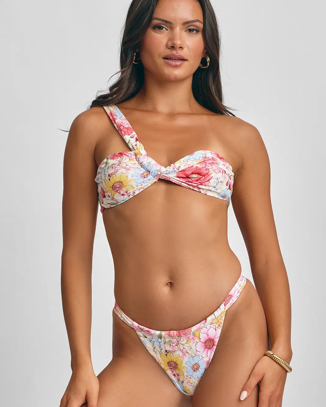 Belltoile™ Giana Asimetrik Bikini Üstü / Floral Rush (Son İndirim)