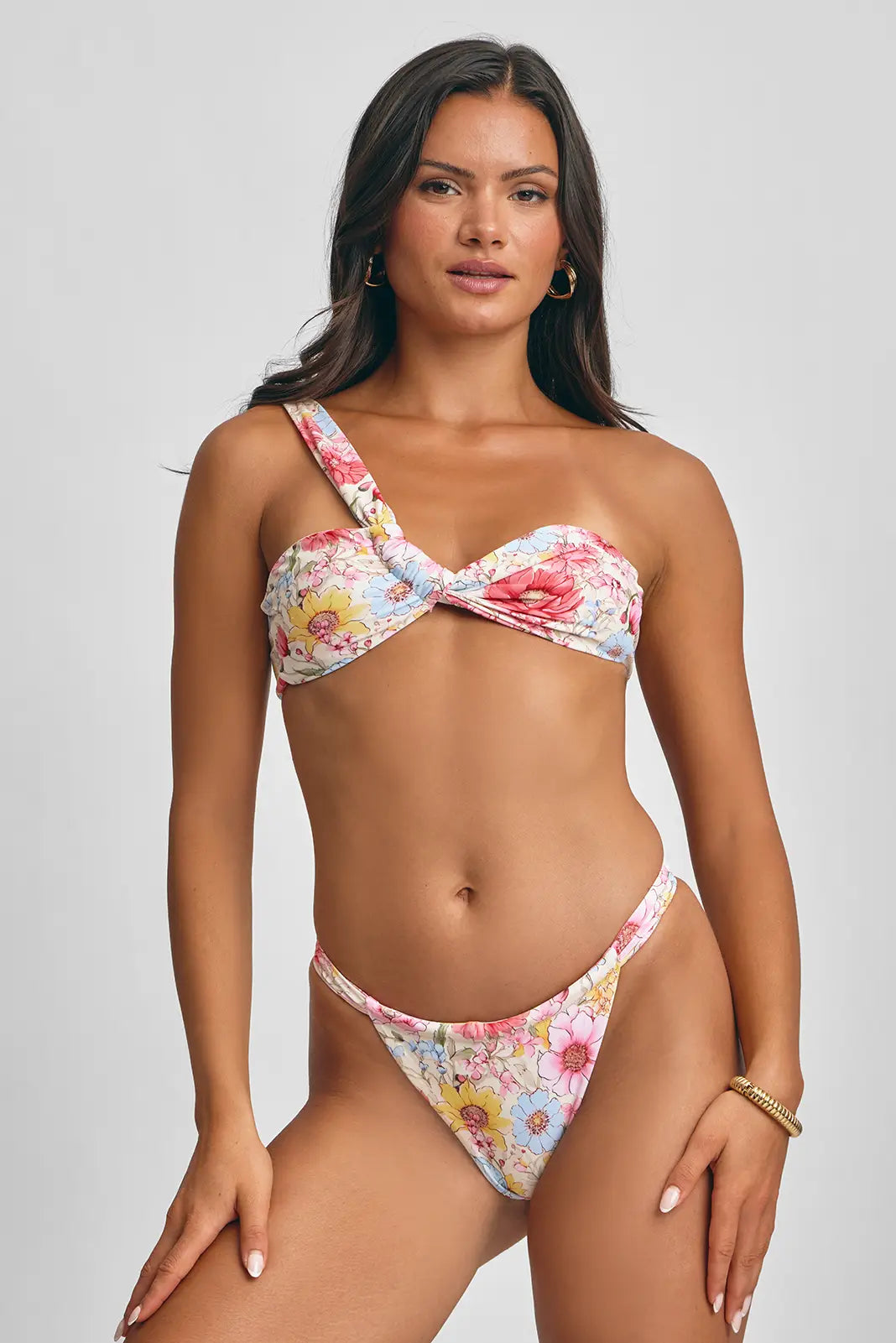 Belltoile™ Giana Asimetrik Bikini Üstü / Floral Rush (Son İndirim)