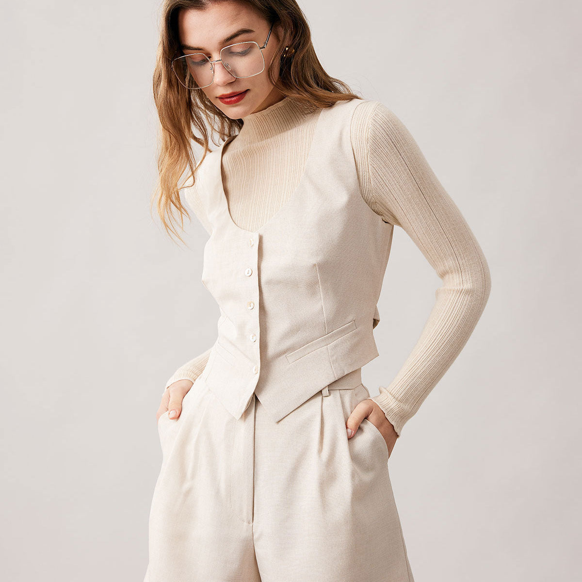 Belltoile™ The Apricot Yüksek Bel Geniş Paça Şort