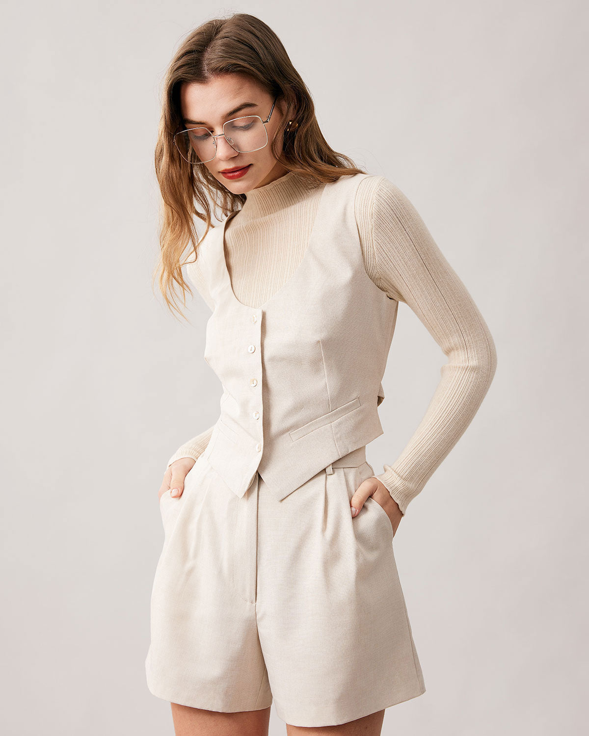 Belltoile™ The Apricot Yüksek Bel Geniş Paça Şort
