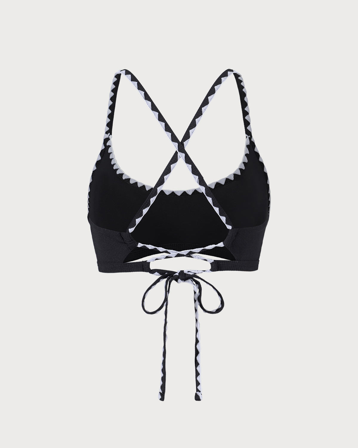 Belltoile™ Siyah Kontrast Fitilli Bikini Üstü