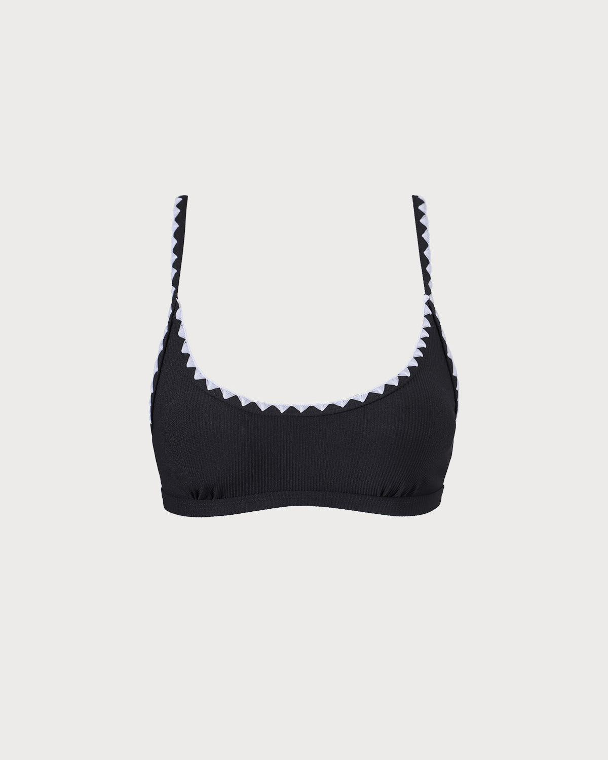 Belltoile™ Siyah Kontrast Fitilli Bikini Üstü
