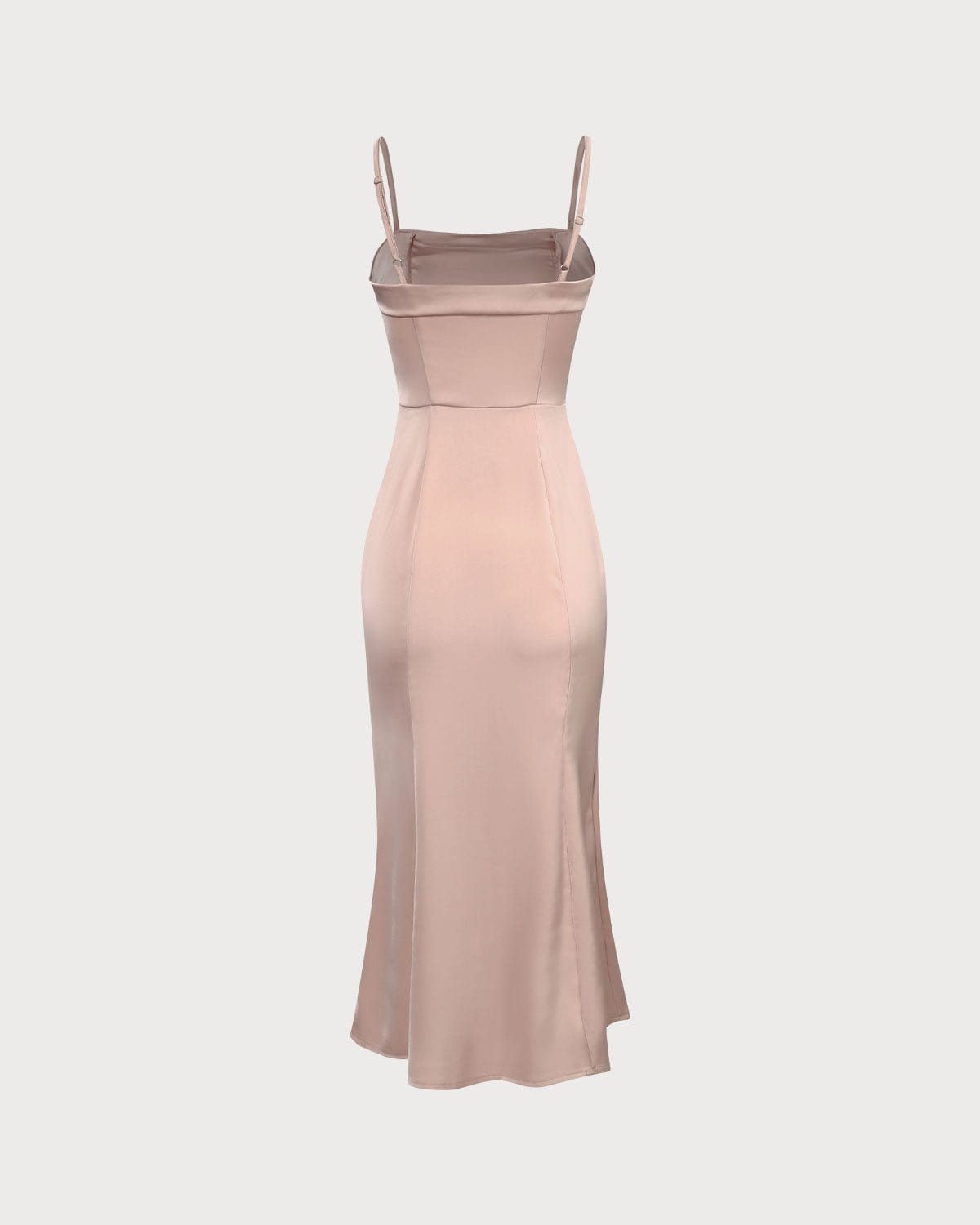 Belltoile Pembe Bodycon Saten Cami Midi Elbise