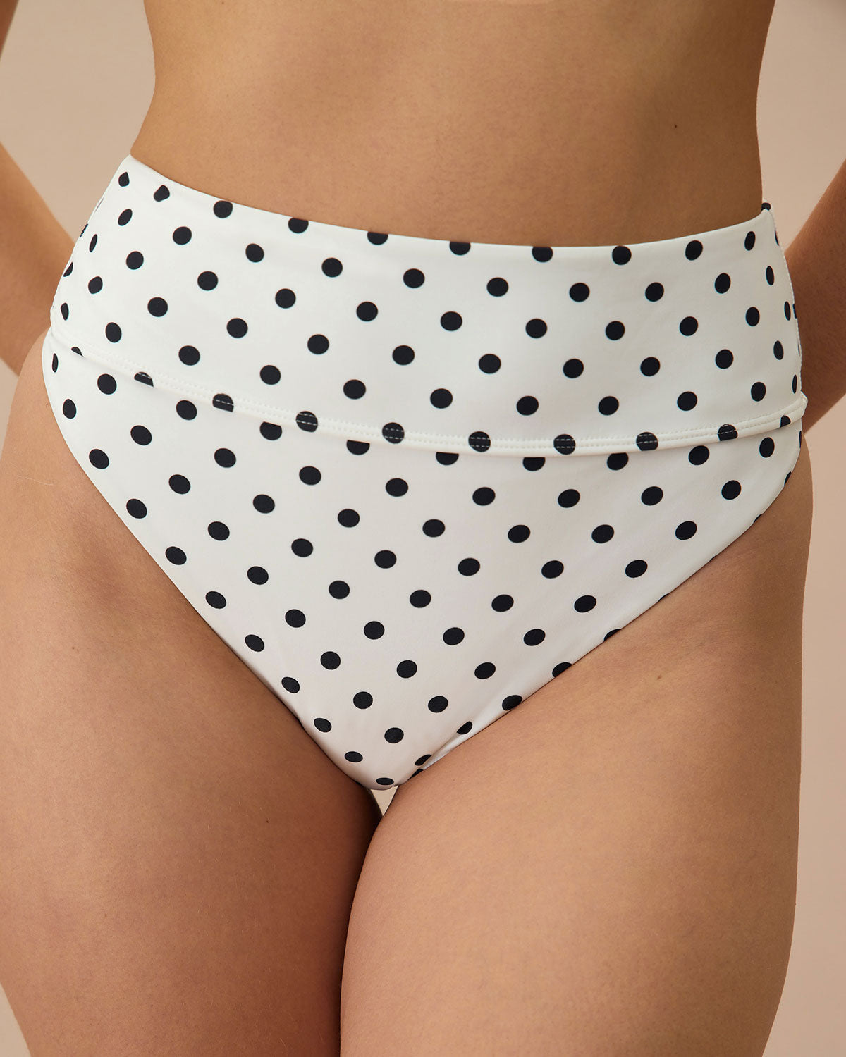 Belltoile™ Beyaz Puantiyeli Yüksek Bel Bikini Altı