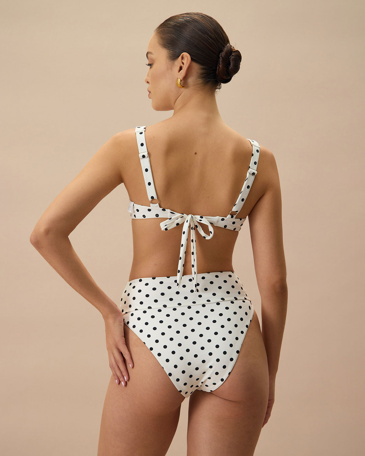 Belltoile™ Beyaz Puantiyeli Balenli Bikini Üstü