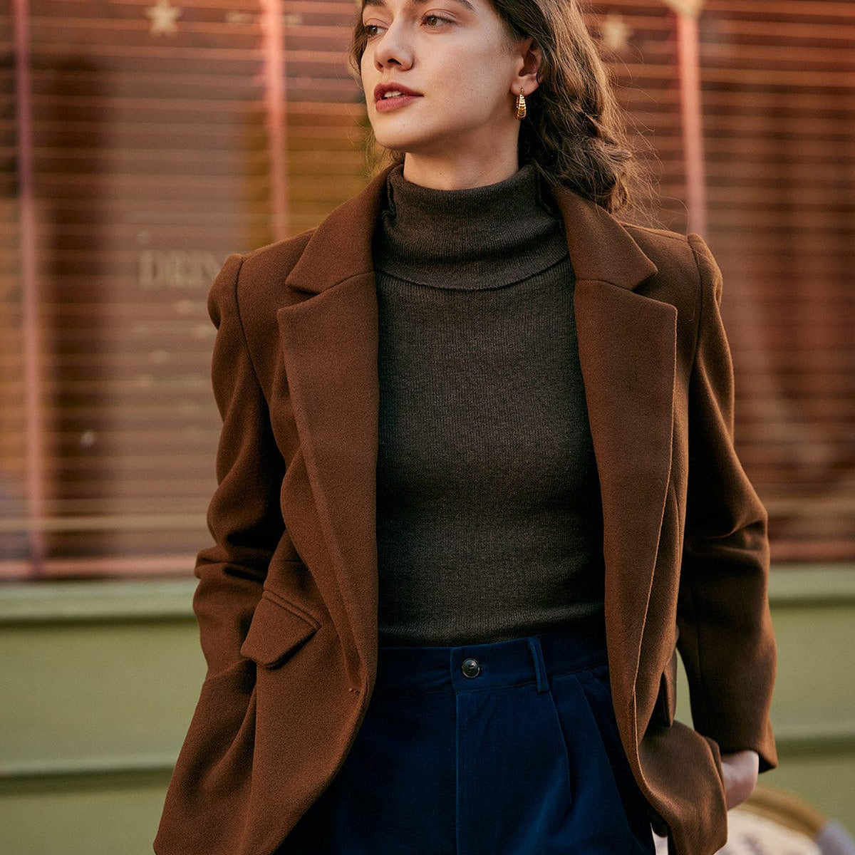 Belltoile™ Düz Yaka Tek Düğmeli Blazer