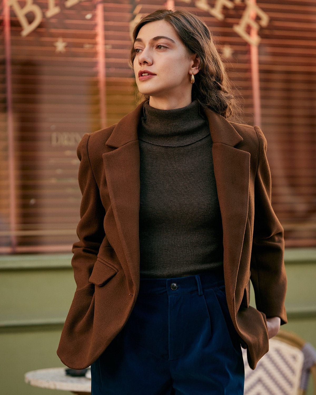 Belltoile™ Düz Yaka Tek Düğmeli Blazer