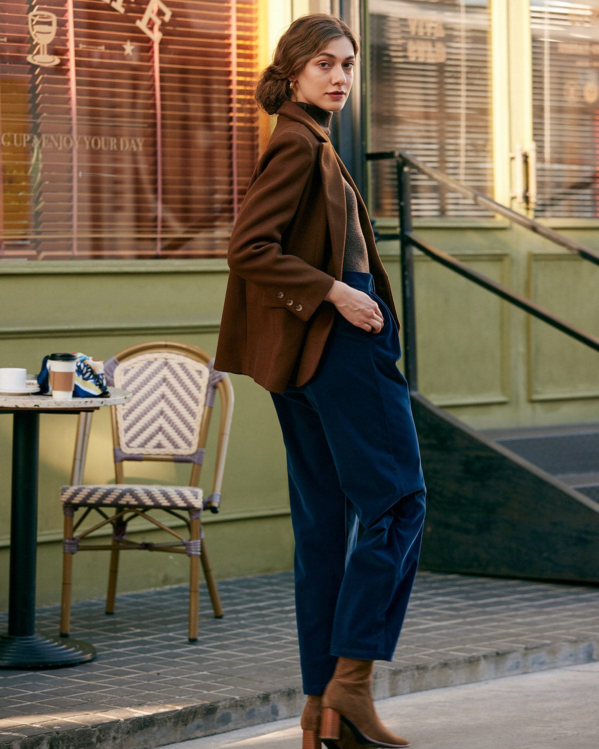 Belltoile™ Düz Yaka Tek Düğmeli Blazer