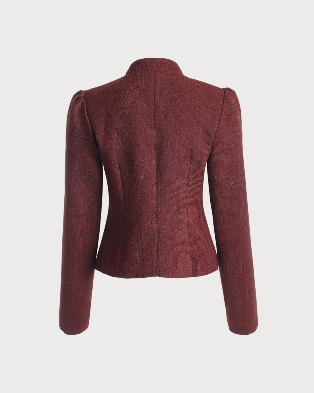 Belltoile™ Bordo Retro Tek Sıra Düğmeli Tüvit Ceket