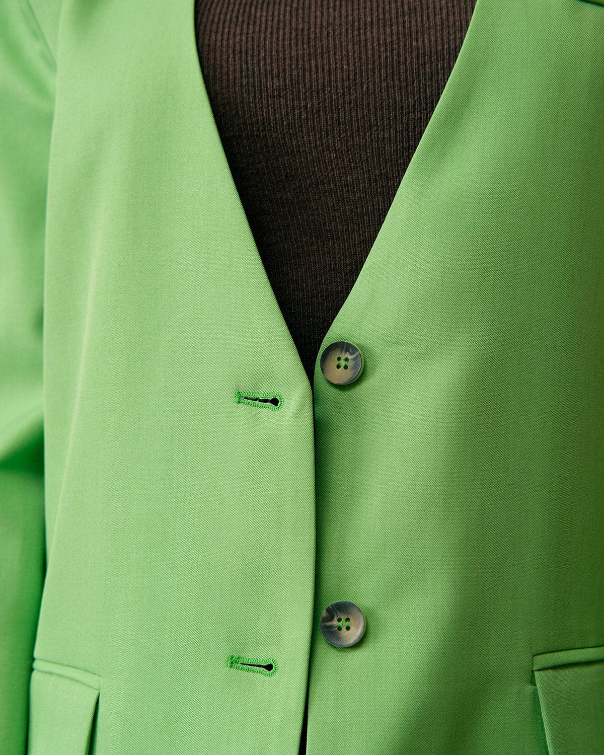 Belltoile™ Düz V Yaka Düğmeli Blazer