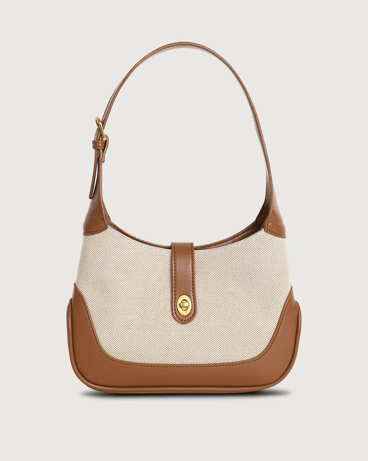 Belltoile™ Renk Bloklu Çevirmeli Kilitli Hobo Çanta