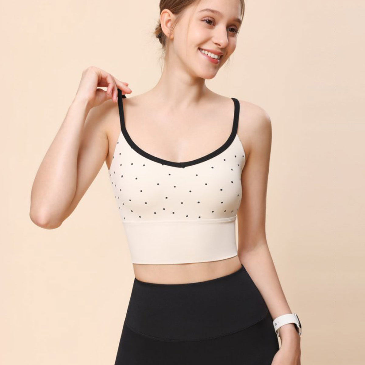 Belltoile™ Bej V Yaka Yoga Atlet - Hafif Destek