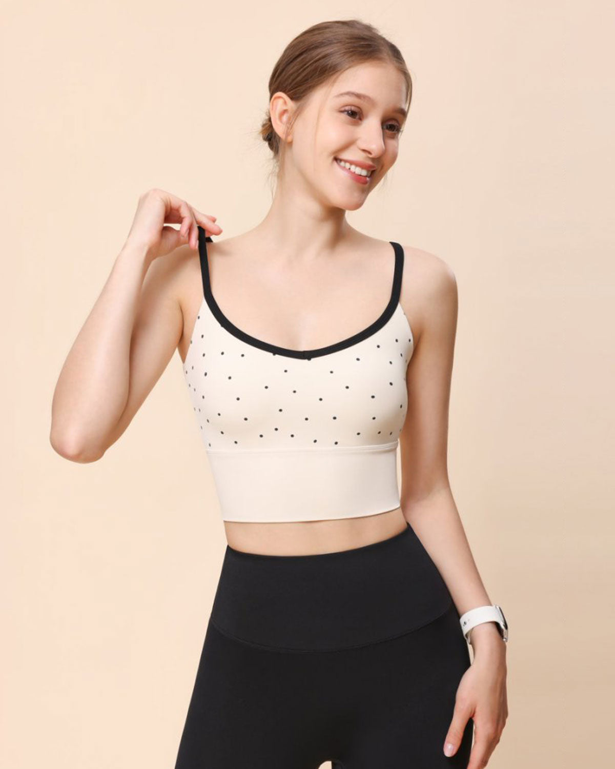Belltoile™ Bej V Yaka Yoga Atlet - Hafif Destek