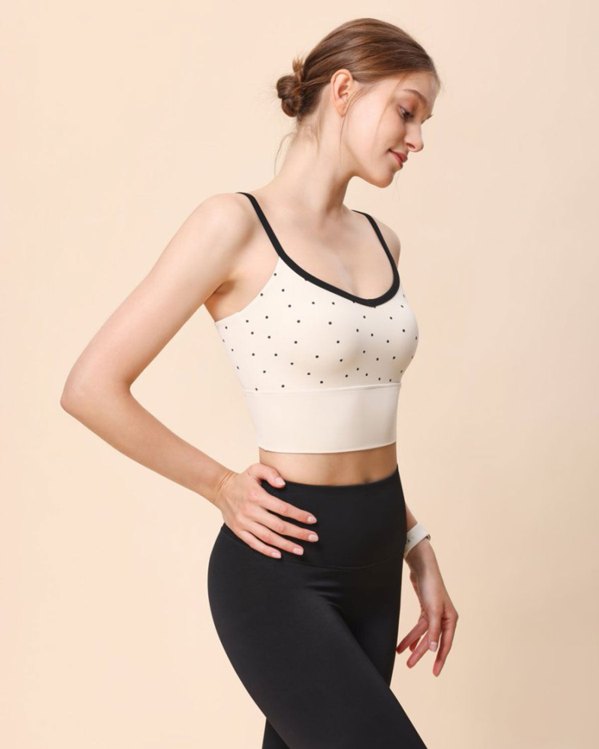Belltoile™ Bej V Yaka Yoga Atlet - Hafif Destek