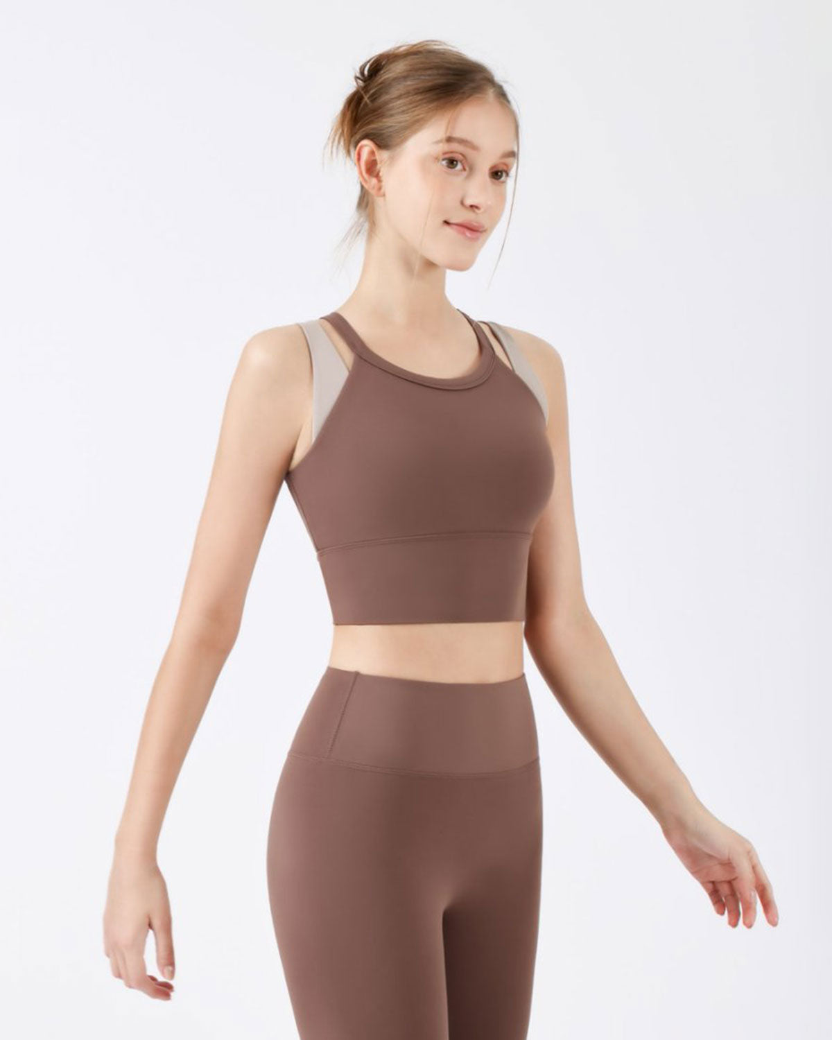Belltoile™ Coffee X-Cross Yoga Atlet - Hafif Destek