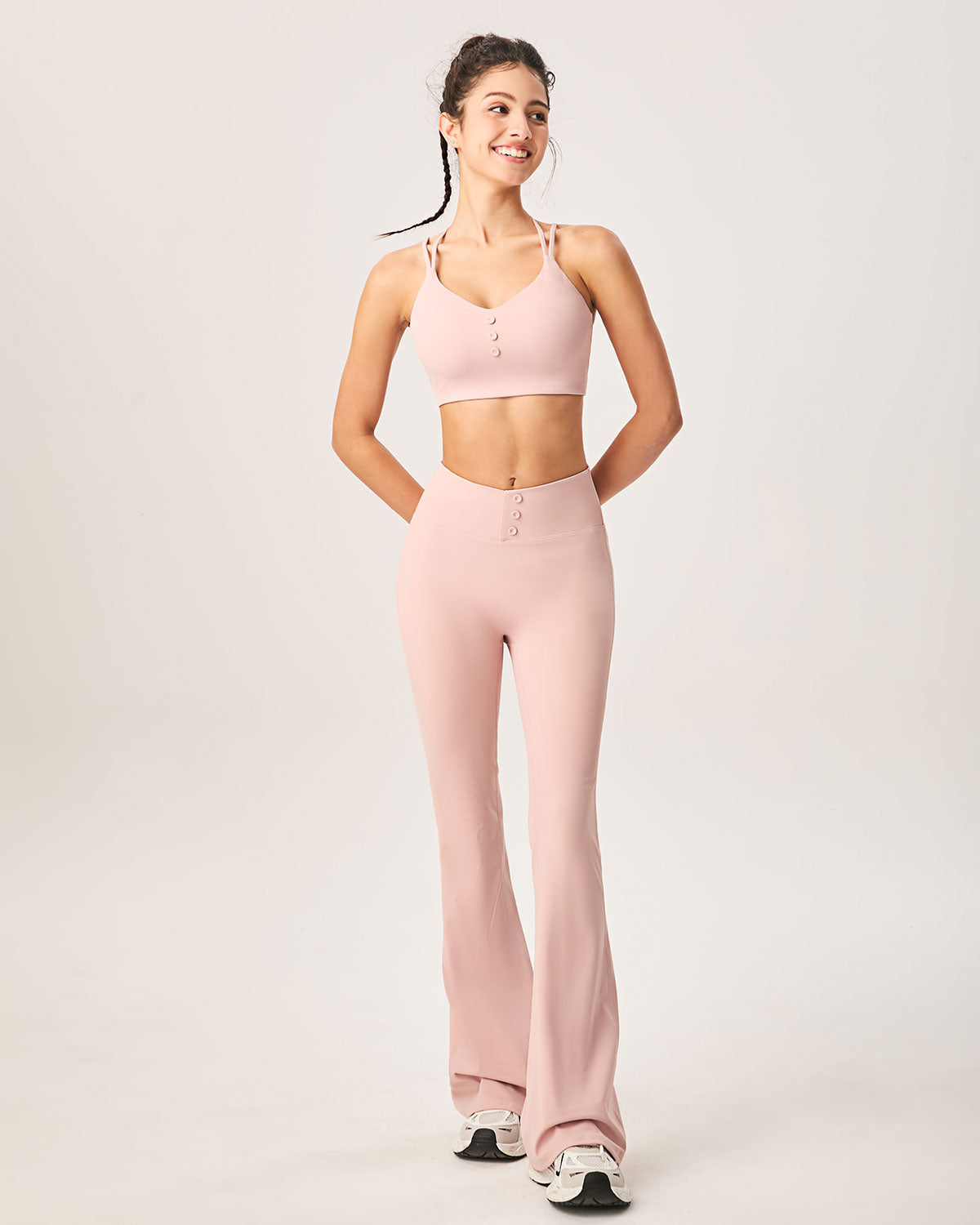 Belltoile™ Pembe Yüksek Bel Şık Tayt