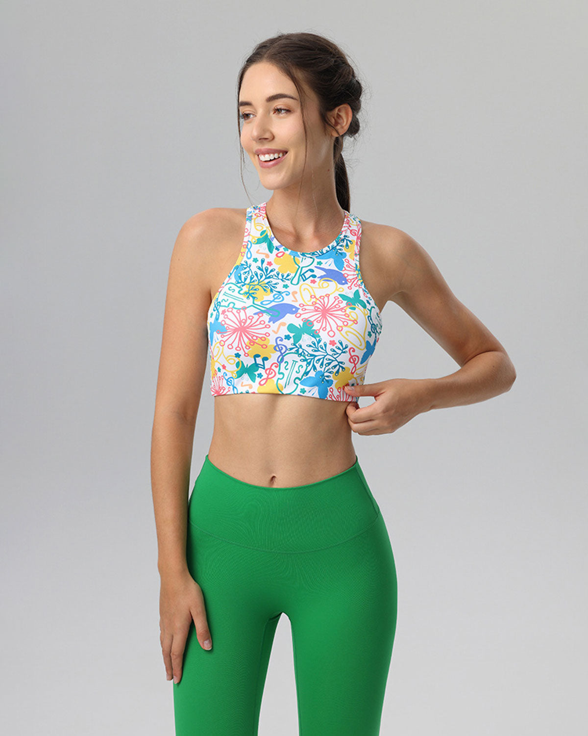 Belltoile™ Çiçekli X-Cross Kolsuz Bluz