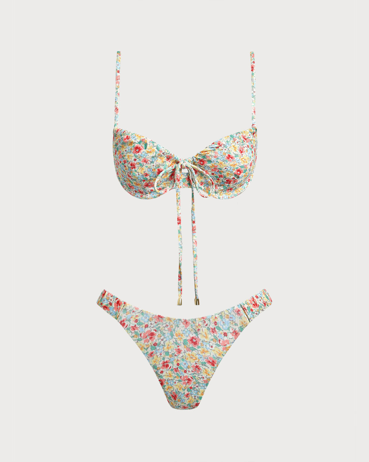 Belltoile™ Yeşil Çiçekli Twist Bikini Takımı