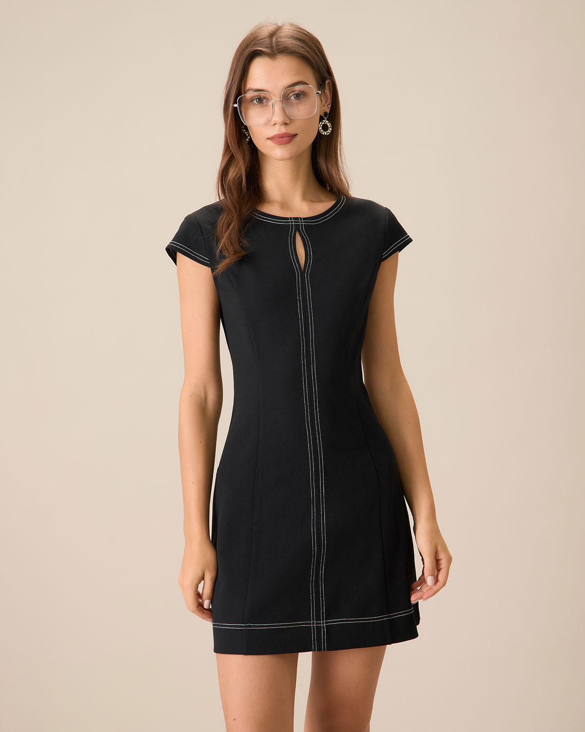 Belltoile Siyah Kontrast Mini Elbise