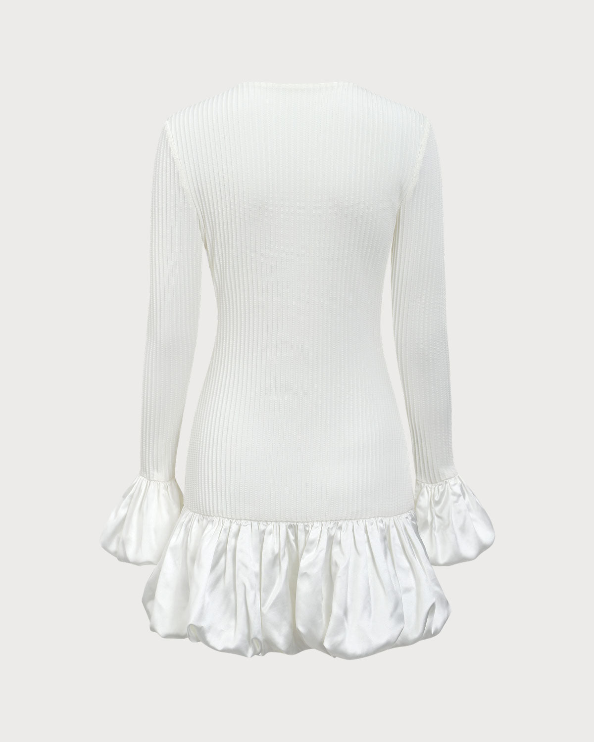 Belltoile™ Beyaz Ekleme Kazak Mini Elbise