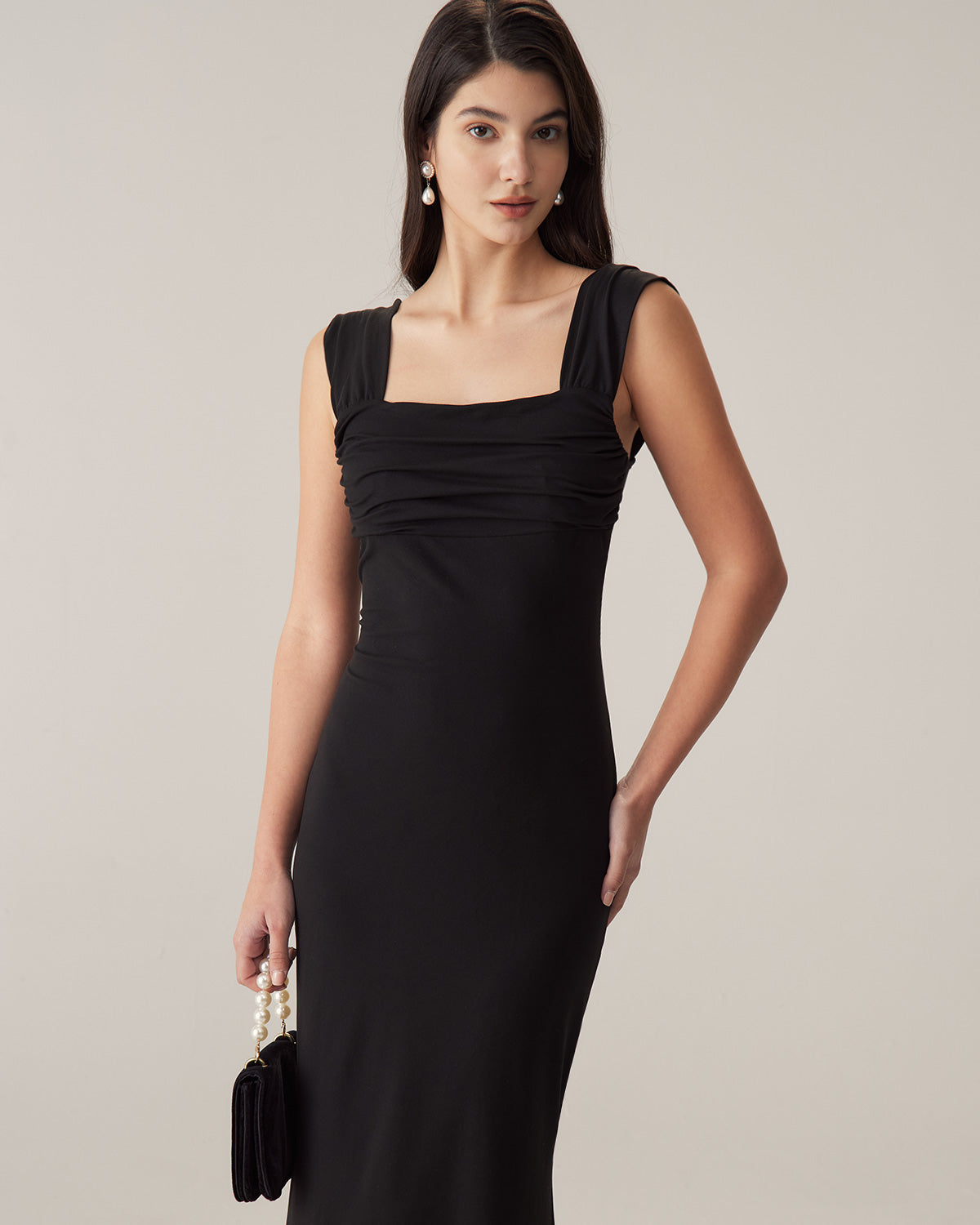 Belltoile Siyah Dantelli Trompet Slip Maxi Elbise