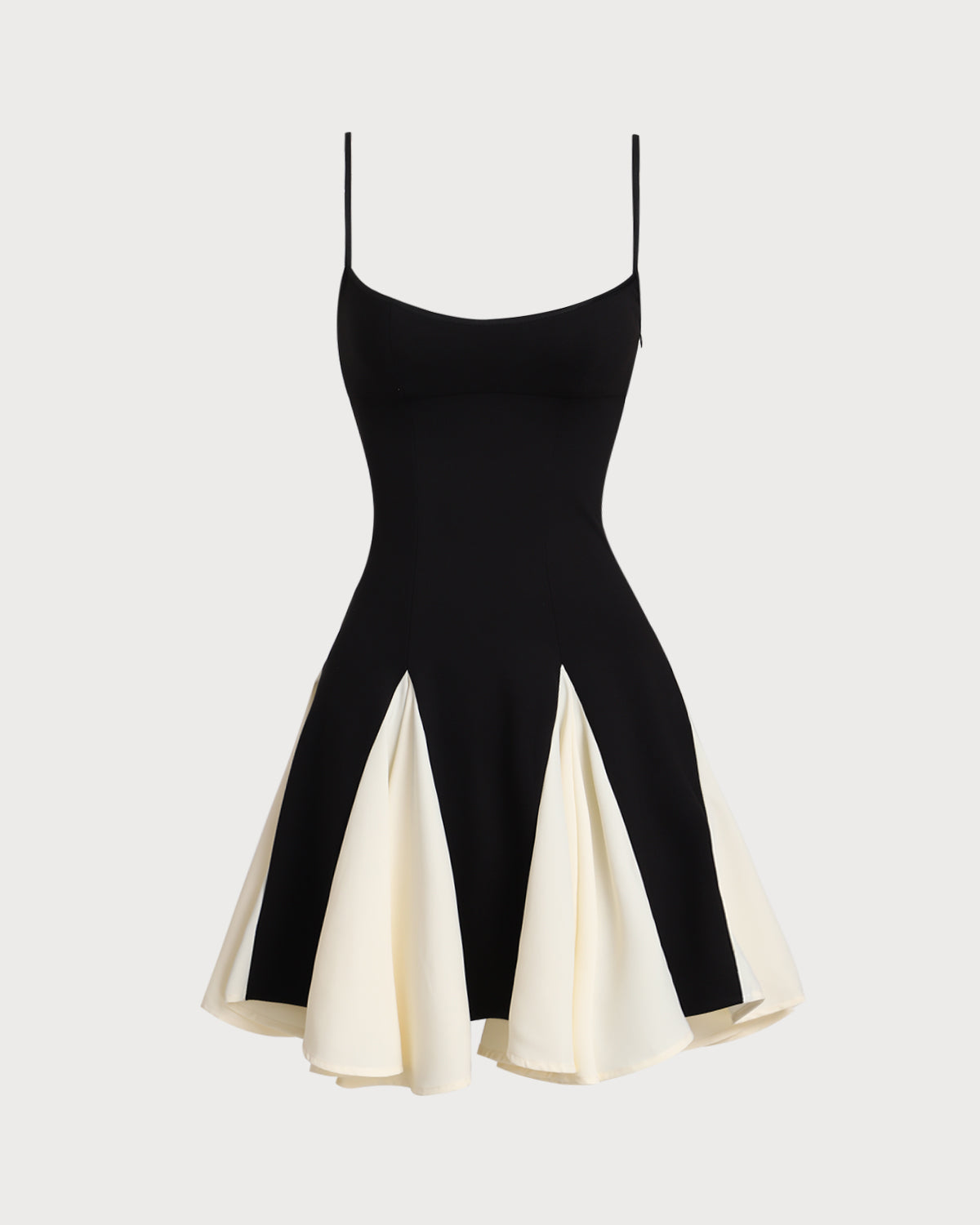 Belltoile Siyah Kontrast Slip Mini Elbise